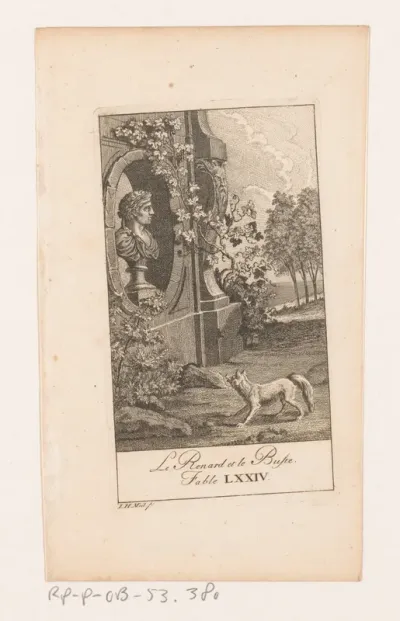 Fabel van de vos en de buste