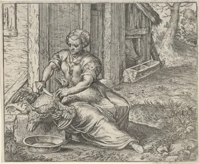Fabel van de vrouw en de kip