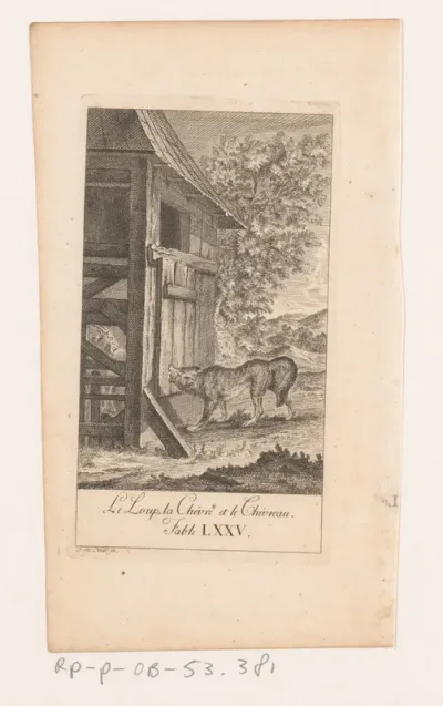 Fabel van de wolf, de geit en het geitenjong