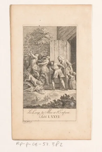 Fabel van de wolf, de moeder en het kind