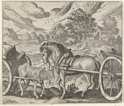 Fabel van het ontevreden paard en de ezel