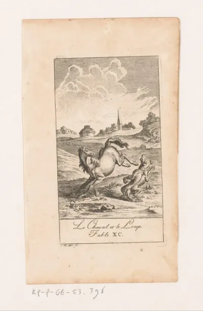 Fabel van het paard en de wolf