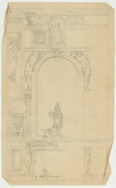 Façade met schoorsteenmantel