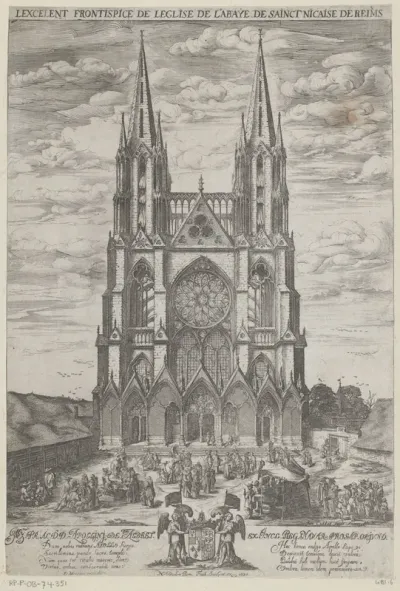 Facade van de Sainct Nicaise te Reims