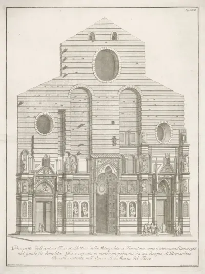 Façade van de Santa Maria del Fiore te Florence