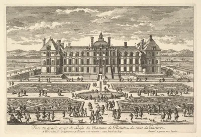 Face du grand corps de Logis du Château de Richelieu du côté du Parterre