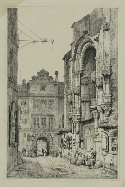 Facisimilies of Sketches made in Flanders and Germany: Thein Church, Prague