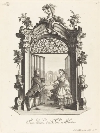 Façon moderne d'une Porte de Jardin (A Garden Door in the Modern Style)