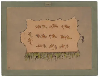 Facsimile of Chief Four Men's Robe   Mandan