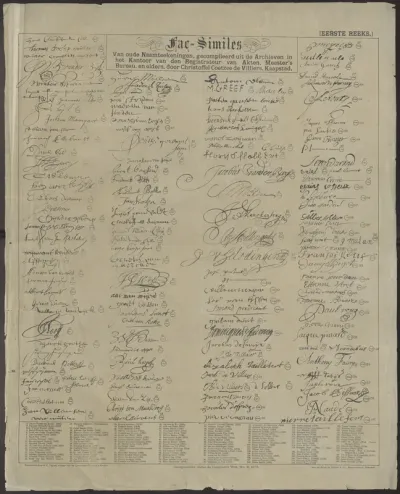 Facsimiles of old signatures, Kaapstad