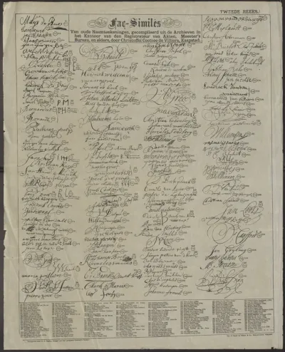 Facsimiles of old signatures