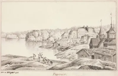 Fagervik, original drawing for Finland Depicted in Drawings