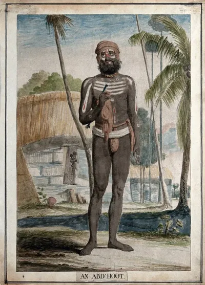 Fakir belonging to a sect known for occasional nudity, Calcutta, West Bengal