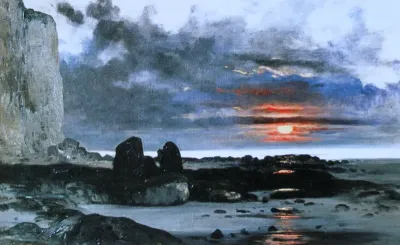 Falaises au soleil couchant