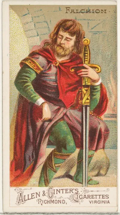 Falchion, from the Arms of All Nations series (N3) for Allen & Ginter Cigarettes Brands