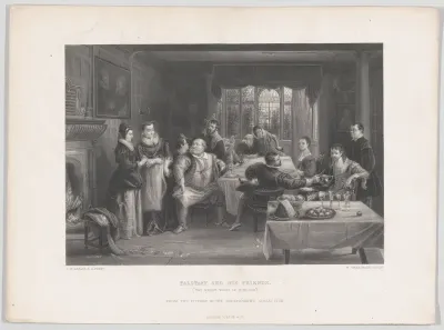 Falstaff and His Friends, "The Merry Wives of Windsor," from "The Art Journal," opposite p. 84