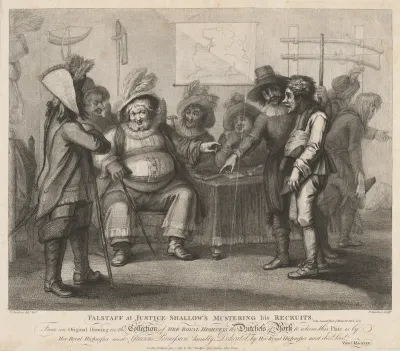 Falstaff si vyberá vojakov