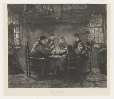 Familie aan de maaltijd