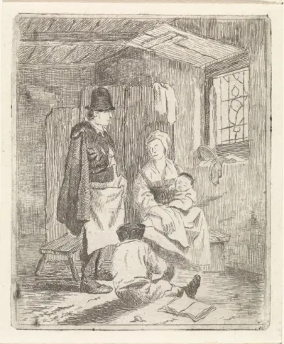 Familie in interieur