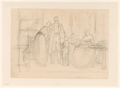 Familie in interieur