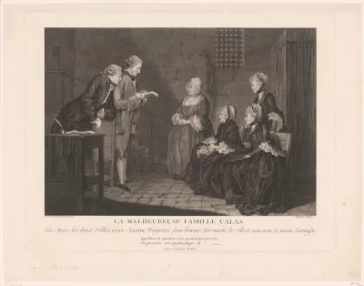 Familie van Jean Calas in de gevangenis