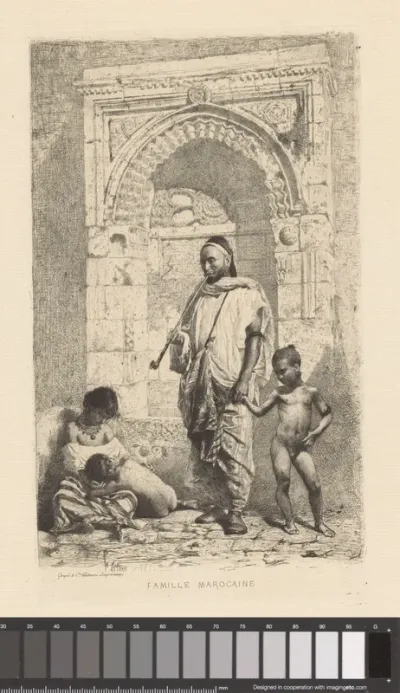 Familie voor een fontein