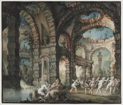Family of Satyrs with Dancing Cherubs