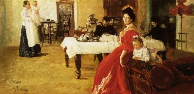 Family Portrait: The Artist's Daughter, Tatyana, and her familiy"