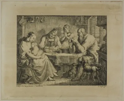 Family Seated at a Table