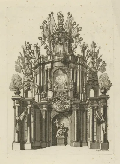 Fantasiemonument voor de Heilige Sacramentskapel in Brussel