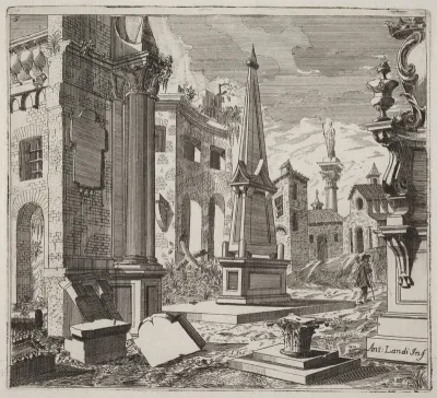 Fantastic Townscape with Ruins