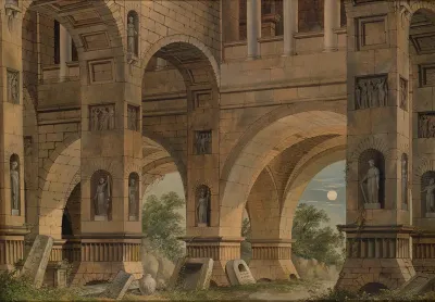 Fantasy Architecture by Moonlight