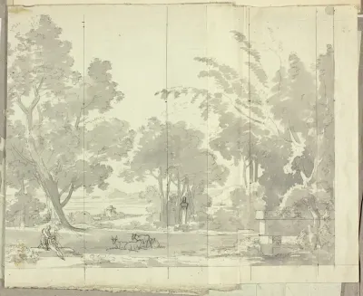 Fantasy Landscape with Ruins and Figures