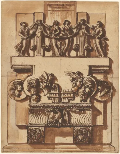 Fantasy of a Magnificent Wall Monument