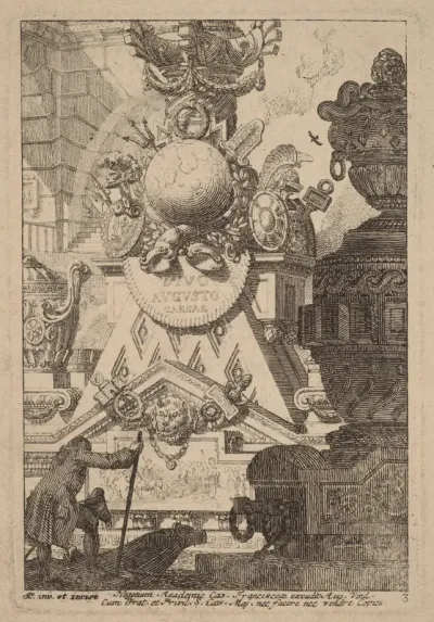 Fantasy of an Antique Trophy to Augustus