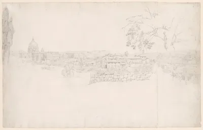 Fantasy Panorama of Rome from St. Peter's to the Castel San Angelo
