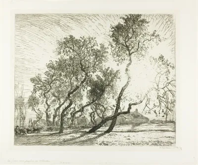 Farm with Dutch Poplars