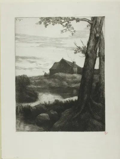 Farm with Large Tree