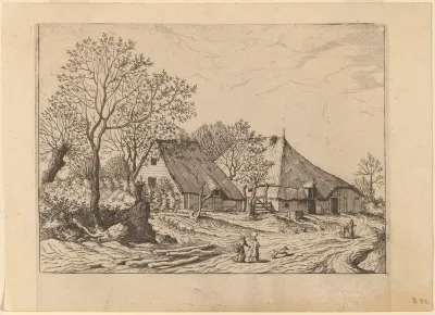 Farm with Shed and Draw Well