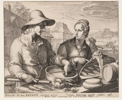 Farmer and His Wife at Market
