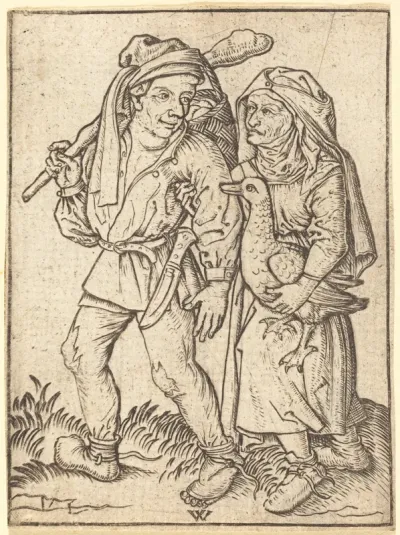 Farmer and Wife with Goose