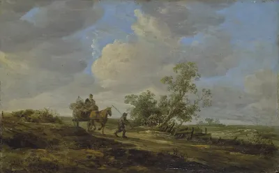 Farmer's cart on a road