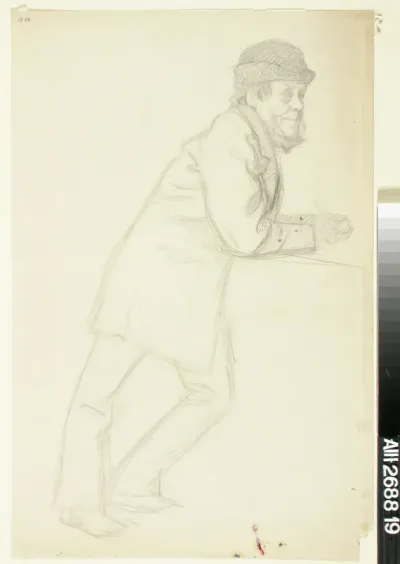 Farmer, sketch for The Village Shop