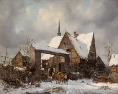 Farmstead in winter