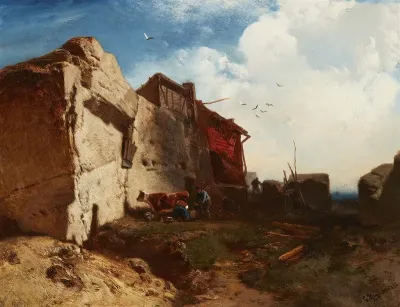 Farmstead on a Rocky Coastline