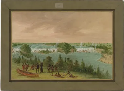 Father Hennepin and Companions at the Falls of St. Anthony. May 1