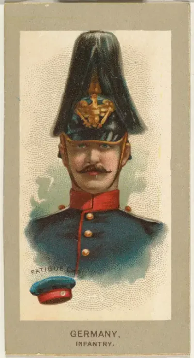 Fatigue Cap, Infantry, Germany, from the Military Uniforms series (T182) issued by Abdul Cigarettes