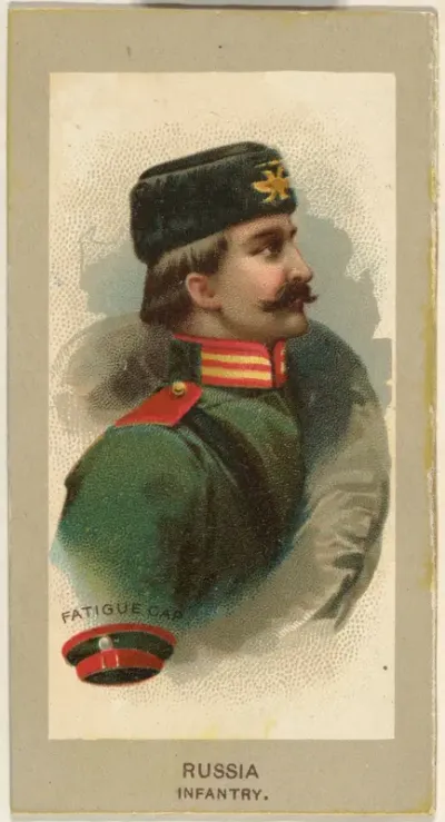 Fatigue Cap, Infantry, Russia, from the Military Uniforms series (T182) issued by Abdul Cigarettes