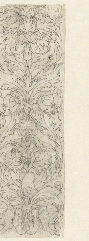 Faun tussen bladornamenten