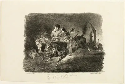 Faust and Mephistopheles Galloping Through the Night of the Witches' Sabbath, from Faust